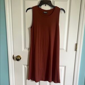 32 Degrees Brown Sleeveless Crew Neck Midi Sundress